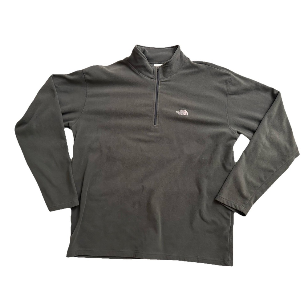 The North Face Fleece 1/4 Zip Pullover Jacket Men's Size XL TKA 100 Gray